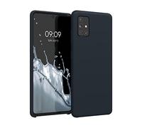 kwmobile Carcasa Compatible con Samsung Galaxy A51 Funda - Case TPU y Silicona antigolpes - Apto Carga inalámbrica - Azul turquí