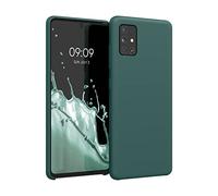 kwmobile Carcasa Compatible con Samsung Galaxy A51 Funda - Case TPU y Silicona antigolpes - Apto Carga inalámbrica - Azul Verdoso