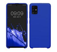 kwmobile Carcasa Compatible con Samsung Galaxy A51 Funda - Case TPU y Silicona antigolpes - Apto Carga inalámbrica - Azul báltico