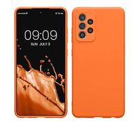 kwmobile Carcasa Compatible con Samsung Galaxy A52 / 5G / A52s 5G Funda - con Bordes elevados - Apto Carga inalámbrica - Naranja afrutado Mate