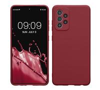 kwmobile Carcasa Compatible con Samsung Galaxy A52 / 5G / A52s 5G Funda - con Bordes elevados - Apto Carga inalámbrica - Violeta Burdeos Mate