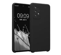 kwmobile Carcasa Compatible con Samsung Galaxy A52 / A52 5G / A52s 5G Funda - Case TPU y Silicona con Interior de Microfibra - Suave Protector antigolpes para móvil - Gris Oscuro