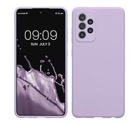 kwmobile Carcasa Compatible con Samsung Galaxy A52 / A52 5G / A52s 5G Funda - con Bordes elevados - Apto Carga inalámbrica - Lila Mate