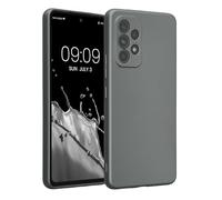 kwmobile Carcasa Compatible con Samsung Galaxy A53 5G Funda - Funda Ultrafina de TPU con Bordes elevados - Gris Metalizado