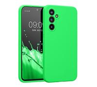 kwmobile Carcasa Compatible con Samsung Galaxy A54 5G Funda - Case TPU y Silicona con Interior de Microfibra - Suave Protector antigolpes para móvil - Verde neón