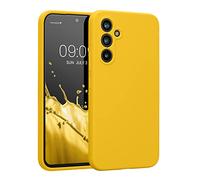 kwmobile Carcasa Compatible con Samsung Galaxy A54 5G Funda - Case TPU y Silicona con Interior de Microfibra - Suave Protector antigolpes para móvil - Amarillo chillón