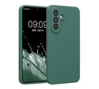 kwmobile Carcasa Compatible con Samsung Galaxy A56 5G Funda - Case TPU y Silicona con Interior de Microfibra - Suave Protector antigolpes para móvil - Verde Bosque