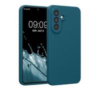 kwmobile Carcasa Compatible con Samsung Galaxy A56 5G Funda - Case TPU y Silicona con Interior de Microfibra - Suave Protector antigolpes para móvil - petróleo Mate
