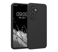 kwmobile Carcasa Compatible con Samsung Galaxy A56 5G Funda - Case TPU y Silicona con Interior de Microfibra - Suave Protector antigolpes para móvil - Gris Oscuro