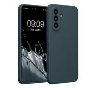 kwmobile Carcasa Compatible con Samsung Galaxy A57 5G Funda - Case TPU y Silicona con Interior de Microfibra - Suave Protector antigolpes para móvil - Pizarra Oscura
