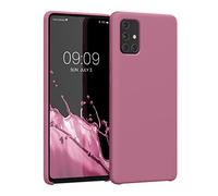 kwmobile Carcasa Compatible con Samsung Galaxy A71 Funda - Case TPU y Silicona antigolpes - Apto Carga inalámbrica - Rosa Oscuro