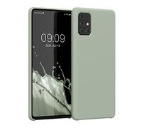 kwmobile Carcasa Compatible con Samsung Galaxy A71 Funda - Case TPU y Silicona antigolpes - Apto Carga inalámbrica - Gris Verdoso