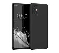 kwmobile Carcasa Compatible con Samsung Galaxy A71 Funda - Case TPU y Silicona antigolpes - Apto Carga inalámbrica - Negro