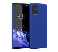 kwmobile Carcasa Compatible con Samsung Galaxy A71 Funda - Case TPU y Silicona antigolpes - Apto Carga inalámbrica - Azul báltico