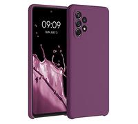 kwmobile Carcasa Compatible con Samsung Galaxy A72 Funda - Case TPU y Silicona antigolpes - Apto Carga inalámbrica - Magenta Oscuro