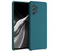 kwmobile Carcasa Compatible con Samsung Galaxy A72 Funda - Case TPU y Silicona antigolpes - Apto Carga inalámbrica - petróleo Mate