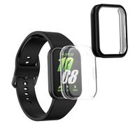 kwmobile Carcasa Compatible con Samsung Galaxy Fit 3 Funda - 2X Protector Pantalla Completo - Ultrafino y antigolpes - Transparente/Negro
