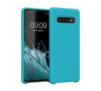 kwmobile Carcasa Compatible con Samsung Galaxy S10 Funda - Case TPU y Silicona antigolpes - Apto Carga inalámbrica - Glaciar Cool