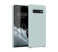 kwmobile Carcasa Compatible con Samsung Galaxy S10 Funda - Case TPU y Silicona antigolpes - Apto Carga inalámbrica - Menta Cool
