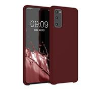 kwmobile Carcasa Compatible con Samsung Galaxy S20 Funda - Case TPU y Silicona antigolpes - Apto Carga inalámbrica - Violeta Burdeos