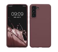kwmobile Carcasa Compatible con Samsung Galaxy S21 FE Funda - Case TPU y Silicona antigolpes - Apto Carga inalámbrica - violteta Ciruela