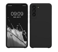 kwmobile Carcasa Compatible con Samsung Galaxy S21 FE Funda - Case TPU y Silicona antigolpes - Apto Carga inalámbrica - Gris Oscuro