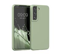 kwmobile Carcasa Compatible con Samsung Galaxy S22 Funda - Case TPU y Silicona antigolpes - Apto Carga inalámbrica - Gris Verdoso