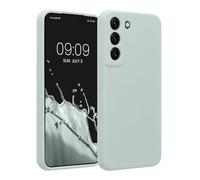 kwmobile Carcasa Compatible con Samsung Galaxy S22 Funda - Case TPU y Silicona con Interior de Microfibra - Suave Protector antigolpes para móvil - Menta Cool