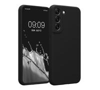 kwmobile Carcasa Compatible con Samsung Galaxy S22 Funda - Case TPU y Silicona con Interior de Microfibra - Suave Protector antigolpes para móvil - Negro