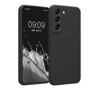 kwmobile Carcasa Compatible con Samsung Galaxy S22 Funda - Case TPU y Silicona con Interior de Microfibra - Suave Protector antigolpes para móvil - Gris Oscuro