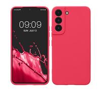 kwmobile Carcasa Compatible con Samsung Galaxy S22 Funda - con Bordes elevados - Apto Carga inalámbrica - Rosa neón Mate