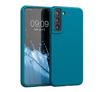 kwmobile Carcasa Compatible con Samsung Galaxy S22 Plus Funda - Case TPU y Silicona antigolpes - Apto Carga inalámbrica - Azul Arrecife