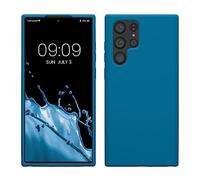 kwmobile Carcasa Compatible con Samsung Galaxy S22 Ultra Funda - Case TPU y Silicona antigolpes - Apto Carga inalámbrica - Azul Arrecife