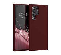 kwmobile Carcasa Compatible con Samsung Galaxy S22 Ultra Funda - Case TPU y Silicona antigolpes - Apto Carga inalámbrica - Violeta Burdeos