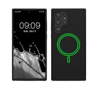 kwmobile Carcasa Compatible con Samsung Galaxy S22 Ultra - Funda magnética Compatible con MagSafe de TPU y Silicona - Negro