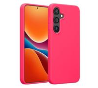 kwmobile Carcasa Compatible con Samsung Galaxy S25 Funda - Case TPU y Silicona antigolpes - Apto Carga inalámbrica - Rosa neón