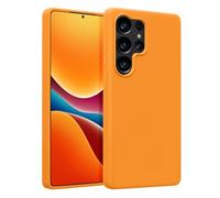 kwmobile Carcasa Compatible con Samsung Galaxy S25 Ultra Funda - Case TPU y Silicona antigolpes - Apto Carga inalámbrica - Naranja afrutado