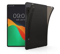 kwmobile Carcasa Compatible con Samsung Galaxy Tab S8 Funda - Ultrafina y Flexible de plástico TPU - Puertos y Botones accesibles - Negro/Transparente