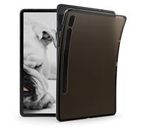 kwmobile Carcasa Compatible con Samsung Galaxy Tab S8 / Galaxy Tab S7 Funda - Ultrafina y Flexible de plástico TPU - Puertos y Botones accesibles - Negro/Transparente