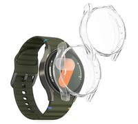 kwmobile Carcasa Compatible con Samsung Galaxy Watch 7 40mm Funda - 2X Protector Pantalla Completo - Ultrafino y antigolpes - Transparente