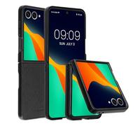 kwmobile Carcasa Compatible con Samsung Galaxy Z Flip7 - Funda Protectora para móvil de Piel sintética Negro