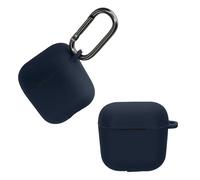 kwmobile Carcasa Compatible con Sennheiser ACCENTUM Open Funda - Funda de Silicona antigolpes con mosquetón - Azul Oscuro
