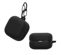 kwmobile Carcasa Compatible con Sony LinkBuds Open WF-L910 Funda - Funda de Silicona antigolpes con mosquetón - Negro