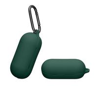 kwmobile Carcasa Compatible con Sony WF-C700N Funda - Funda de Silicona antigolpes con mosquetón - Verde Oscuro
