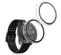 kwmobile Carcasa Compatible con Suunto Vertical Funda - 2X Protector Pantalla Completo de Cristal Templado - Ultrafino y antigolpes - Transparente