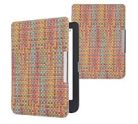 kwmobile Carcasa Compatible con Tolino Shine 3 - Funda para Libro electrónico con Cierre magnético - Efecto Fibra Multicolor