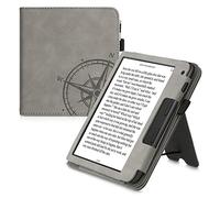 kwmobile Carcasa Compatible con Tolino Vision 6 Funda - Funda con Stand Agarre de Mano y Tarjetero - de Aguja magnética