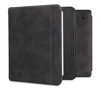 kwmobile Carcasa Compatible con Tolino Vision 6 Funda - Funda con Tapa y Cierre magnético de Cuero sintético - Antracita