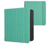 kwmobile Carcasa Compatible con Tolino Vision 6 - Funda para Libro electrónico con Cierre magnético - Efecto Fibra Verde