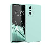 kwmobile Carcasa Compatible con Xiaomi 11T / 11T Pro Funda de Silicona - Flexible con Interior de Microfibra - Suave Protector antigolpes - Menta Cool